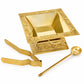 Pure Source India 7.5 Inch / 19 cm Brass Hawan Kund Set with Spoon & Chimta/Tong For Home Pooja, Yagya Kund for Hawan, Weeding, Home & Vastu Rituals, Handcrafted, Brass Fire Pit