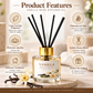 Pure Source India Vanilla Reed Diffuser Oil Set 100ml With  6 Rattan Reed Sticks – Premium Aromatherapy Home Fragrance with Glass Bottle |Air Freshener for Home, Bedroom & Office | Ideal for Gifting