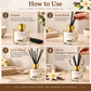 Pure Source India Vanilla Reed Diffuser Oil Set 100ml With  6 Rattan Reed Sticks – Premium Aromatherapy Home Fragrance with Glass Bottle |Air Freshener for Home, Bedroom & Office | Ideal for Gifting