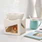 Pure Source India Ceramic Clay Candle Operated Aroma Burner Oil Diffuser, Extra Large Bowl, with 1 Tealight, 4.25 Inch