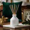 Pure Source India Elegant Ceramic Reed Diffuser Pot (White) – Decorative Aroma Diffuser Vase for Living Rooms, bedrooms, bathrooms, Offices, and entryways (White)