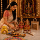 Pure Source India Diwali Pooja Gift Set with Roli Kumkum & Ghee Wicks Complete Diwali pooja and gifting combo (Yellow)