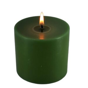 Pure Source India Scented Pillar Candle Jasmine Fragrance Green Color Size (3 X 3 Inch)
