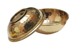 Pure Source India Hammered Brass Solid Dinner Thali