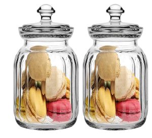 Pure Source India Extra Large Glass Cookie Jar – 5kg, 2 Piece, Clear