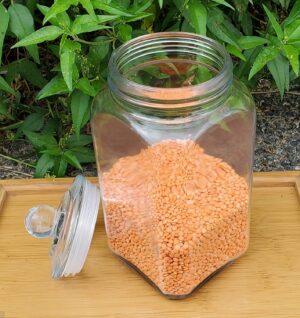 Pure Source India Glass Jar Container for Kitchen 1.5 kg, Air Tight Glass Container, Wide Mouth Jar (1 Pcs)