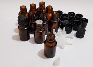 Pure Source India PSI-10MLGLSBTL-AMBER24PCS Glass Bottle - 10 ml, 24 Pieces