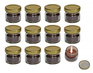 Pure Source India Scented Mini Jar Candle Vanilla 12 pcs Pack.