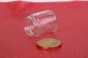 Pure Source India Small Glass jar Set of 18 pcs Coming with Metal Golden Color Air Tight and Rust Proof Cap, Capacity 50 Gram Ab