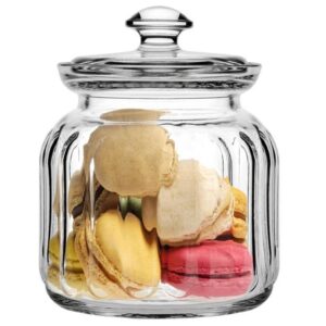 Pure Source India Porcelain Pickle Jar With Lid, 3 Kg Capacity, Black