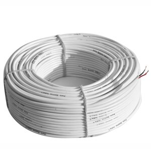 Pure Source India Flexible 0.50mm x 2 Core Round Copper Electrical Wire, Load Capacity- 2 Ampere / 450 Watt (White) (20 MTR)