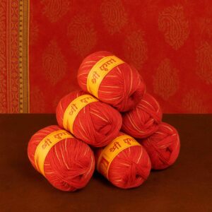 Pure Source India Cotton Pooja Kalawa/Moli/Mauli/kalava/Thread Roll for Navratri, Diwali, Durga Puja, Ganesh Chaturthi, and All Hindu Ceremonies (Pack of 6)